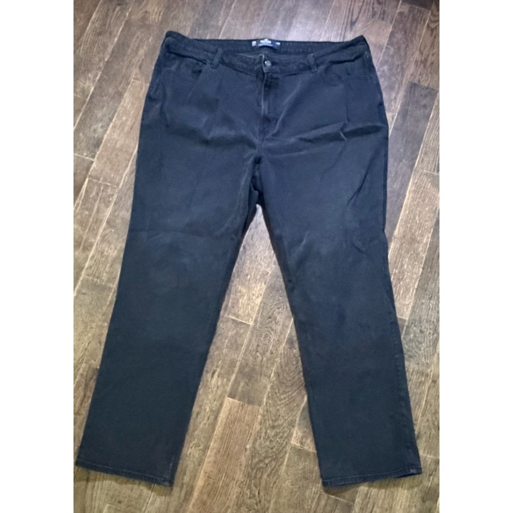 Hollister Ultra High-Rise 90s Straight Leg Jeans Washed Black Size 20R Denim
